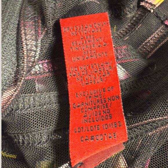 JS Collections Black Floral Mesh Zip-Up Jacket Top - Picture 6 of 6